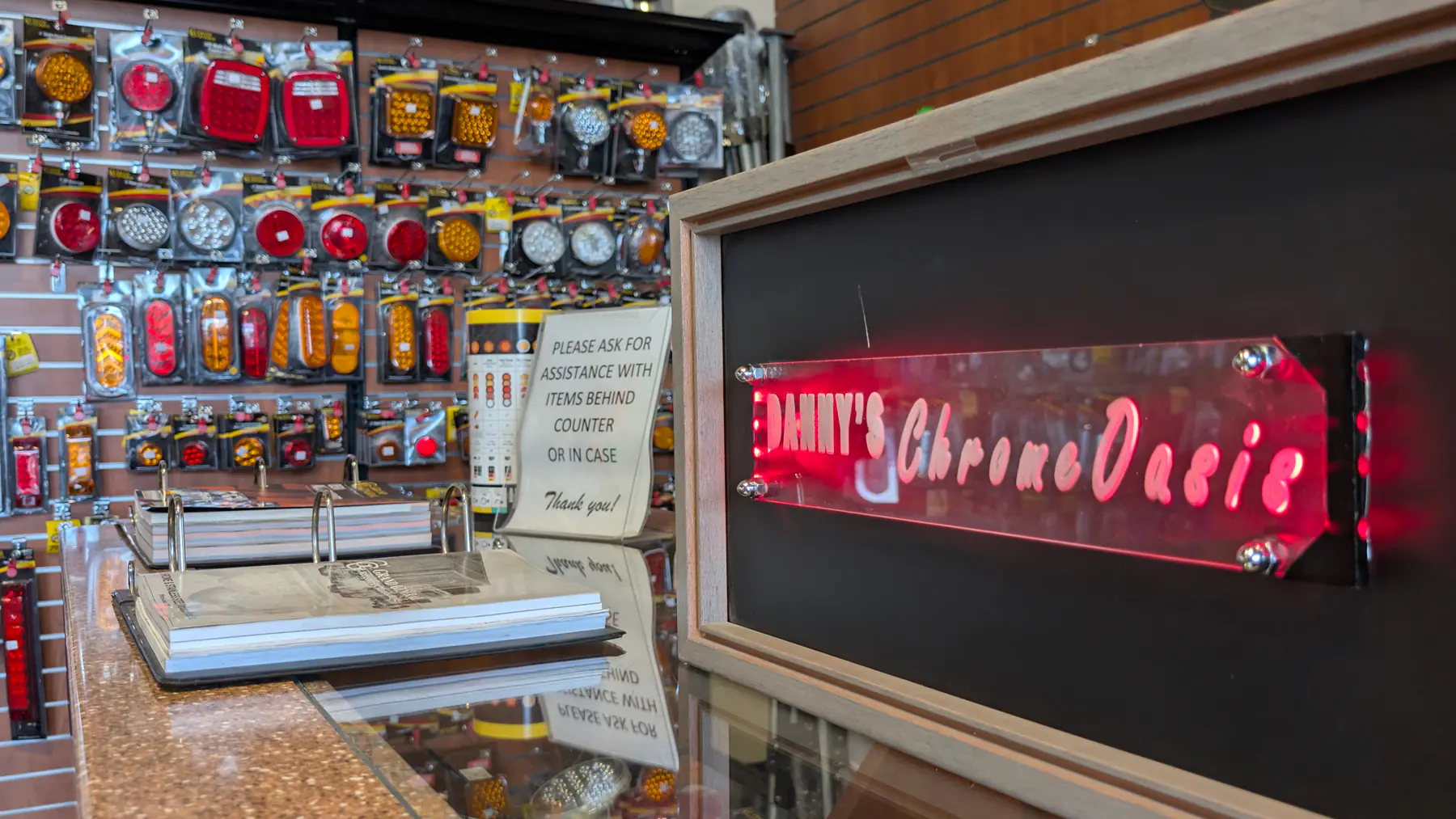 Dannys Avondale Truck Wash and Service Center Store Chrome Oasis Sign